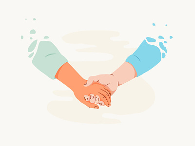 Friendship character friendship hands illustration vector