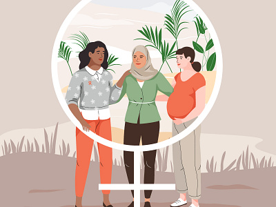 Unicef - girls empowerment character empowerment girls illustration vector women