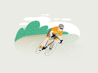 Tour de France character cycling illustration man pastel tourdefrance vector woman