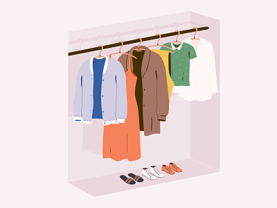 Clothing bio closet clothing design fabric graphic illustration organic pastel sustainable vector