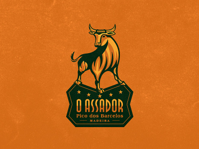O Assador logo design animal animal logo bull bull logo freelance logo design freelance logo designer illustrative illustrative logo design logo logo design logo designer restaurant logo