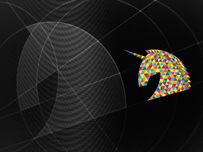 Sh Logo Design animal black color colored grid horse identity logo logo design pattern triangle unicorn