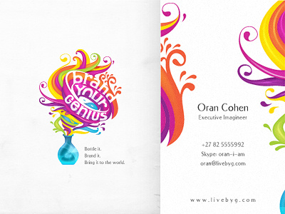 Brand Your Genius logo design + business card