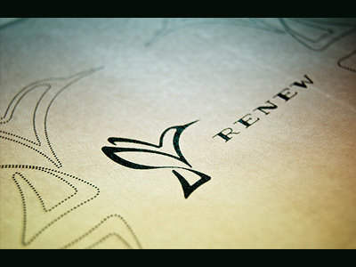 Renew - logo design animal bird black and white design gradient grid logo logotype mark print symbol texture textured