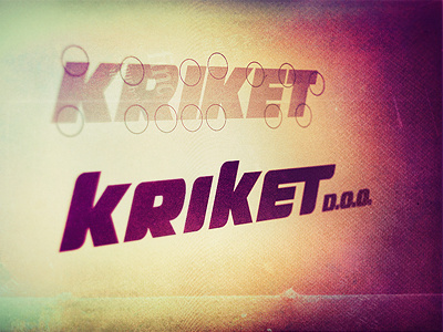 Kriket bold brand branding color colored colorful fun logo logotype loud playful retro texture textured