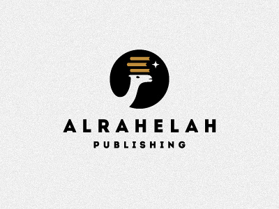 Alrahelah logo design 2 animal black black and white book books bw camel freelance freelance logo designer freelancer gold logo logo design logo designer logos publishing srdjan kirtic star wizemark
