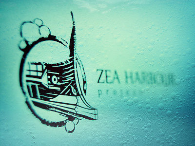 Zea HP logo design animal b w black and white boat bubble design diving gradient greece logo logotype mark old print project sea ship symbol texture textured