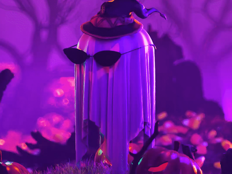 Spooky Chill🎃👻 3d animation blender c4d cartoon character cute design ghost graphic design halloween illustration motion graphics pumpkin render