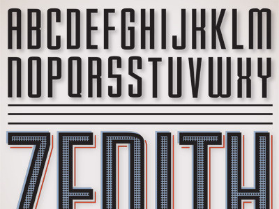 Zenith custom type deco geometric sans serif type type design typography