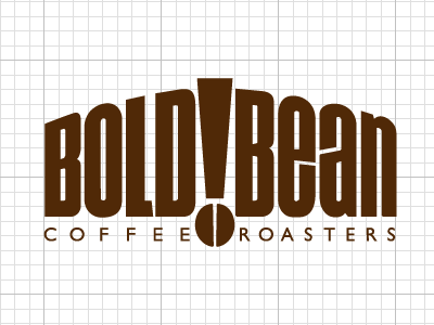 Logo bean bold coffee coffee roaster custom type gill
