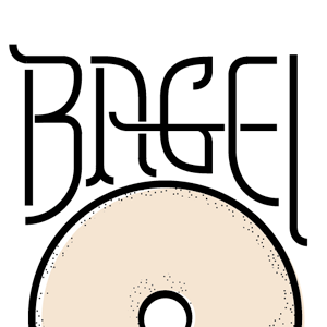 Bagel breakfast custom type lettering type