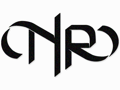 Nr calligraphy celticindian lettering logo monogram