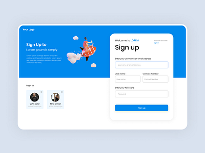 Login Register Form User interface design by Hexfour☄️ on Dribbble