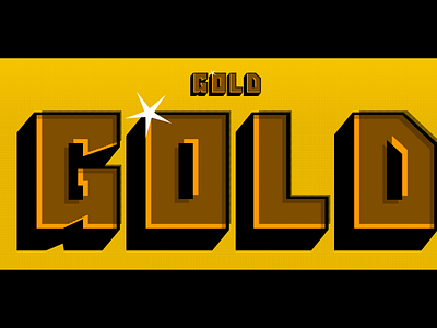 Gold branding campaign design flat illustration logo