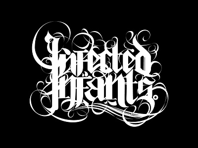 infected infants lettering band death deathmetal deathmetallogo illustration illustrator lettering music type typography vector