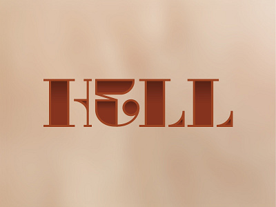 HELL hell lettering logo red serif skin