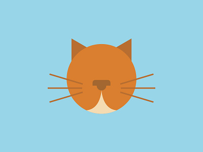 Cat animal cat cute head icon illustration illustrator kitten minimal vector