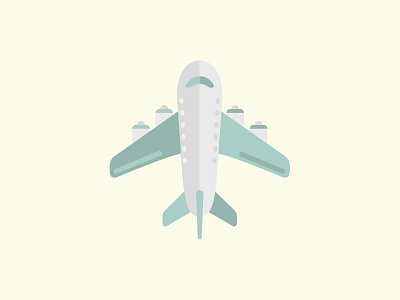 Plane flat flat design icon illustration minimal plane travel vector