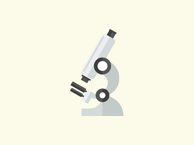 Microscope flat flat design icon illustration lab microscope minimal science vector