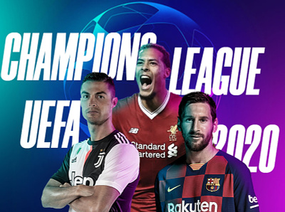 UEFA Champions League 2020 design photoshop typogaphy