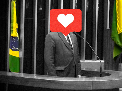 Social media use in Brazil politics collage design photoshop