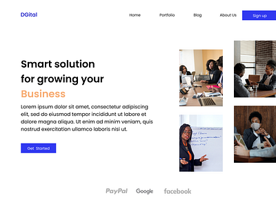 Landing page for a creative agency digital agency digital services landing page uidesign website