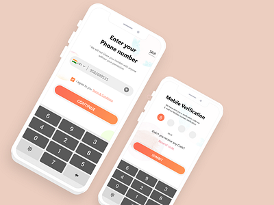 login ui login login form login screen mobile number mobile verificatiom otp