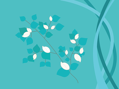 spring branch bloom design green icon illustration leaves spring vector website