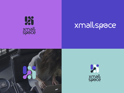 Xmall.space. Version 3 art blue brand branding design designs desktop graphic design icon identity laptop logo logotype puzzle type type design typogaphy ui ux vector