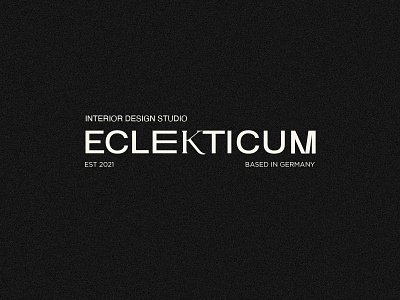 ECLEKTICUM interior studio black branding design furniture graphic design identity interior logo logotype studio typography yellow