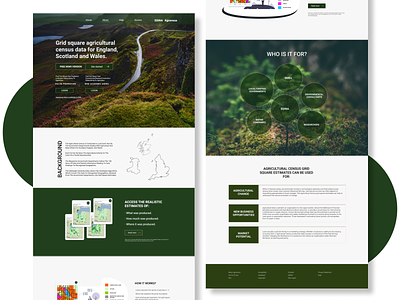Agricultural Data Website agriculture census data design green web design website design