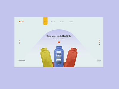 Alfian Juice Homepage app design illustration ui web