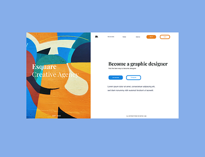 Esquare Creative Development, Landing page app branding design flat illustration logo minimal typography ui ux vector web