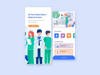 Medical Service Mobile Apps Concept