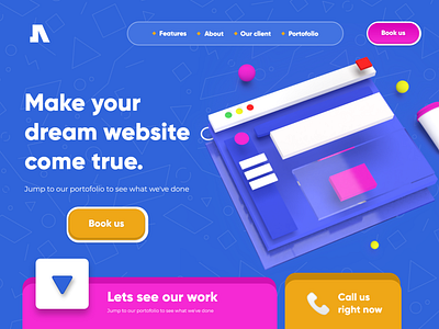 3D Website Landing Page