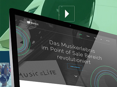 DT MUSIC blue branding green music point of sale pos screendesign webdesign