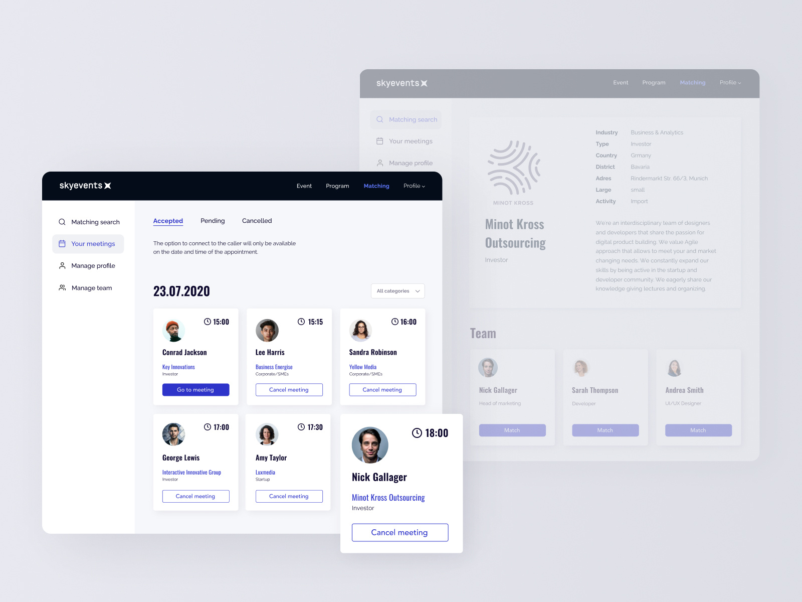 skyevents — Matching by Paulina Szuścik for sky gate on Dribbble