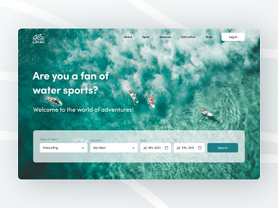 Link Adventures — Search engine design ocean search surfing ui ux vacation