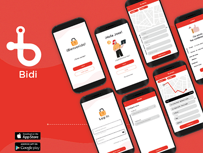 Bidi - UX/UI Project app design graphic illustration ui