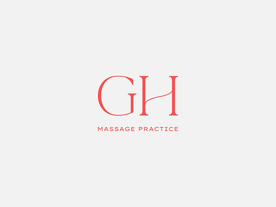 G.H. Massage Practice: Logo logo logo design logotype massage wordmark wordmark logo yoga