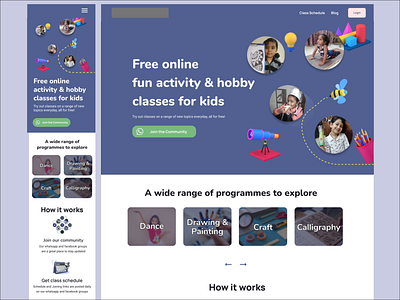 Hobby Class Website | Kids Website | Edtech