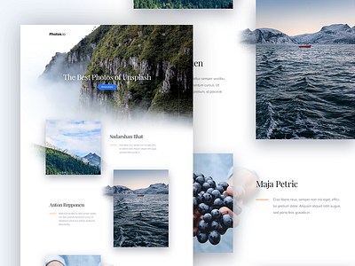 Unsplash concept flat landing landingpage ui website