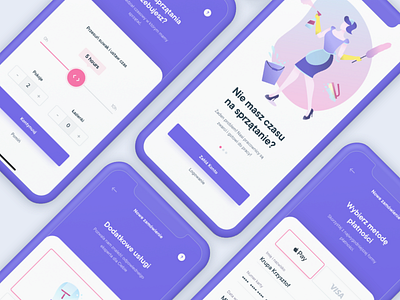 Pozamiatane.pl app redesign app clean cleaning house ios maise ui ux water