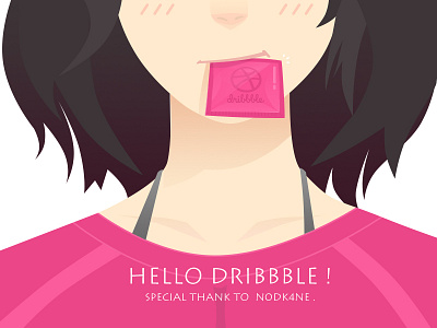 Hello Dribbble！ dribbble illustration love new