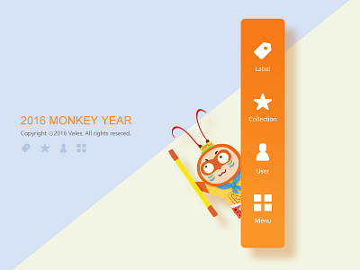 Monkey Toolbar illustration king monkey toolbar