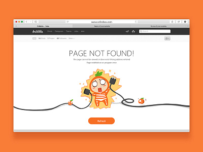 404 PAGE NOT FOUND! 404 illustration orange