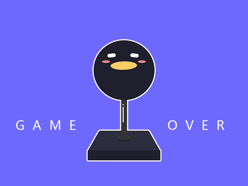 Game over！ game illustration rocker ui