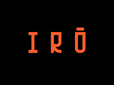Irô logo branding clean logo type design typography