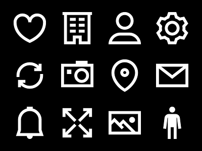 Chunky lined icons (freebie) figma free freebie icon design iconography icons line stroke visual visual design