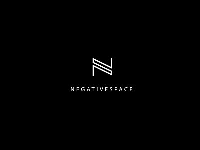 Negativespace Logo black and white line art logo negativespace